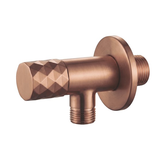Zawór Kątowy DIAMOND 03 1/2" x 3/8" Miedź Szczotkowana