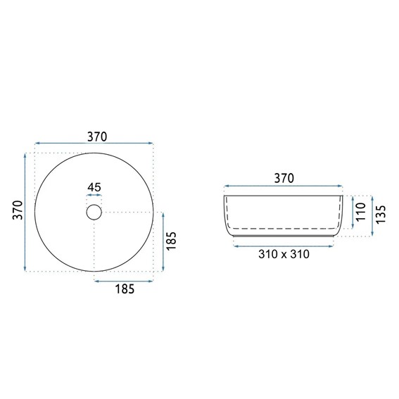 Umywalka Nablatowa SAMI MATT Zielony