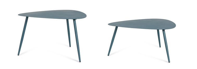 Zestaw Stolików Ogrodowych YVONNE 73,5x77,5cm Niebieski