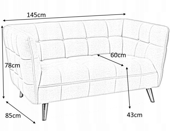 Sofa CASTELLO 2 Velvet Wenge/Bordowy Bluvel 59