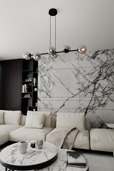 Lampa Wisząca ROSSI 6 Czarny/Grafitowy