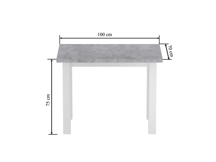 Stół MONTE 70x100 Beton/Biały