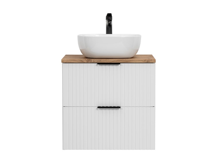 Zestaw ADW B UN 6252 60cm (Szafka + Blat + Umywalka) Biały/Dąb