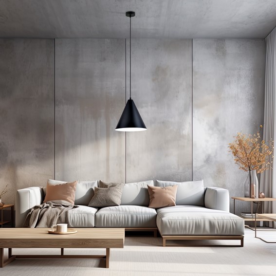 Lampa Wisząca REBEL 1 Czarny/Biały