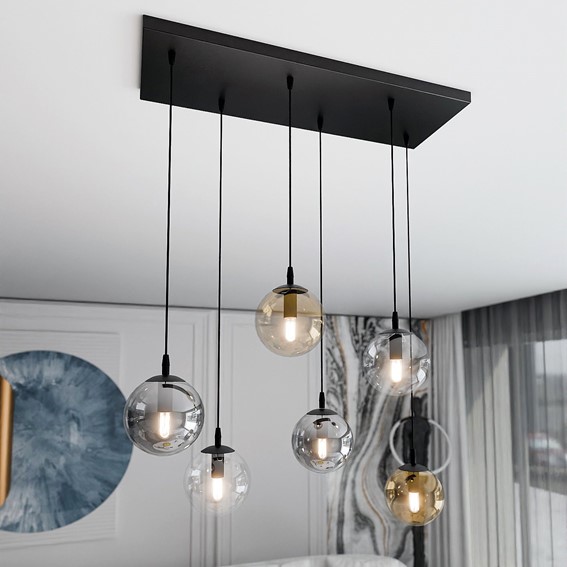 Lampa Wisząca COSMO 6 MIX Czarny
