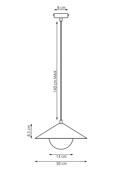 Lampa Wisząca MONO 1S Biały/Opal