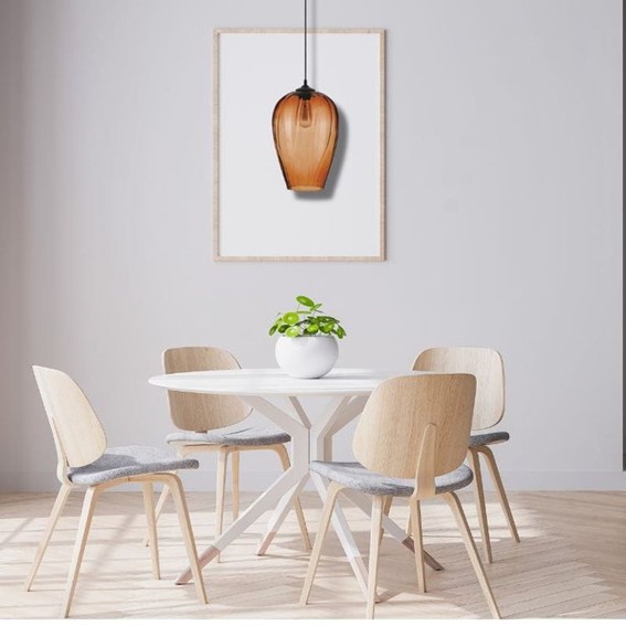 Lampa Wisząca CIRELLA 1L Czarny/Brązowy