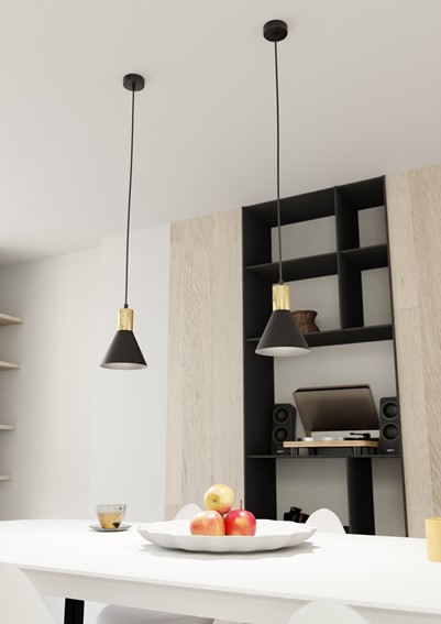 Lampa Wisząca ROSA 1 Czarny