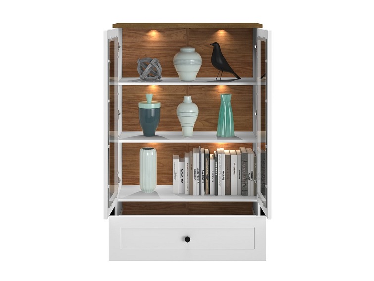 Witryna Lille 05 40x92x140 Biały Alpejski