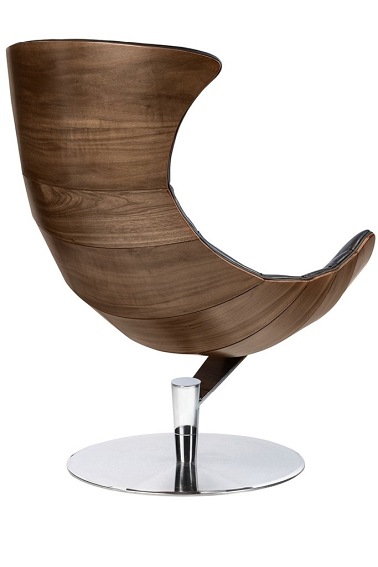 Fotel z Podnóżkiem Hommer 84x73x115 Czarny/Brązowy