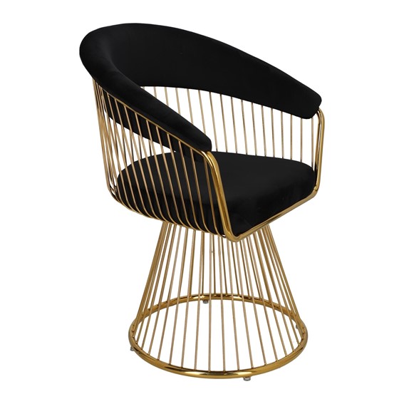 Krzesło FEENY Velvet Czarny