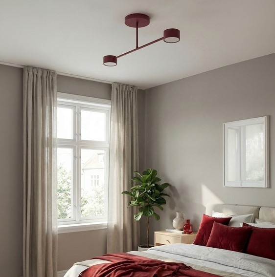 Lampa Sufitowa HALO 2 Burgundowy