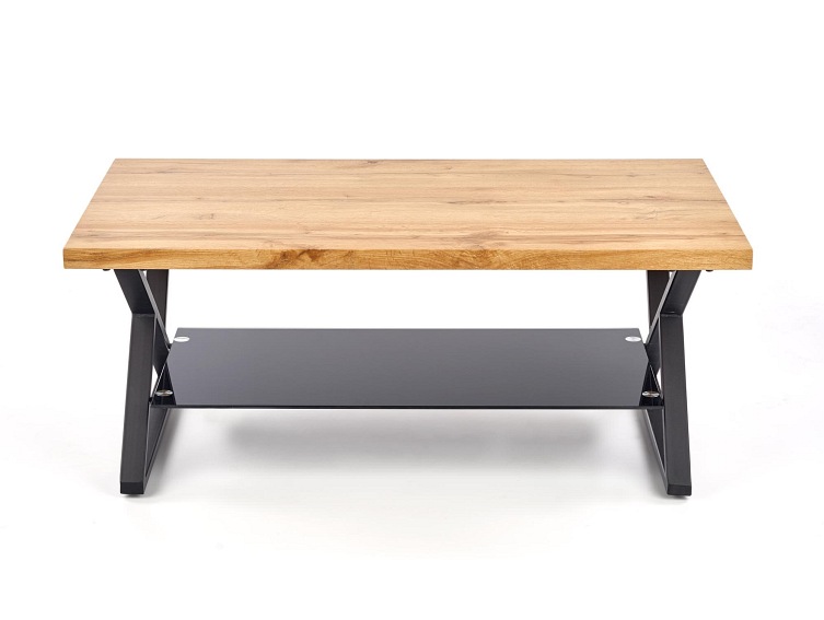 Ława XENA PROSTOKĄT Czarny/Naturalny