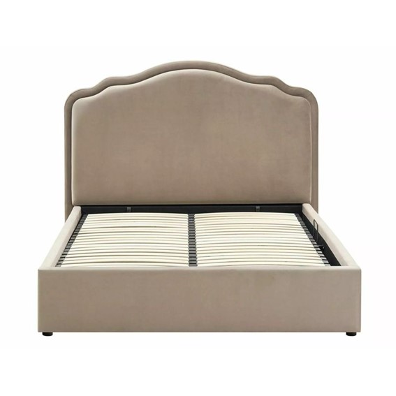 Łóżko FLORENCJA Velvet 160x200cm Ciemny Beżowy