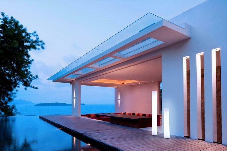 Lampa ogrodowa Fity 100 Biała, LED Zasil. Przewodowe