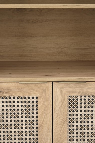 Regał BORNEO REG1 Dąb Artisan/Czarny