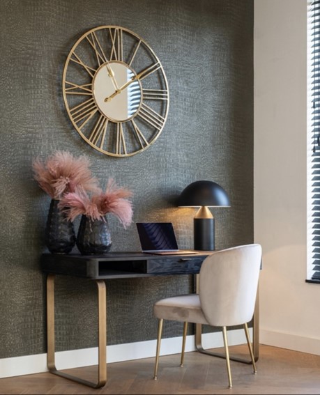 Biurko BLACKBONE BRASS Czarny/Złoty