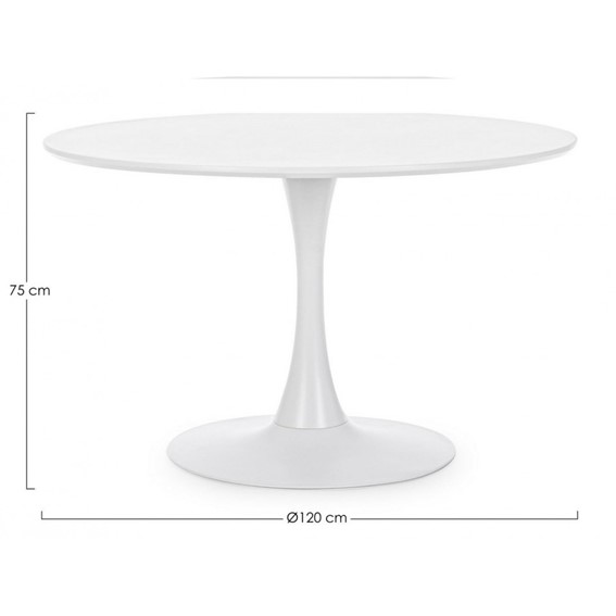 Stół Jadalniany BLOOM fi120 Biały