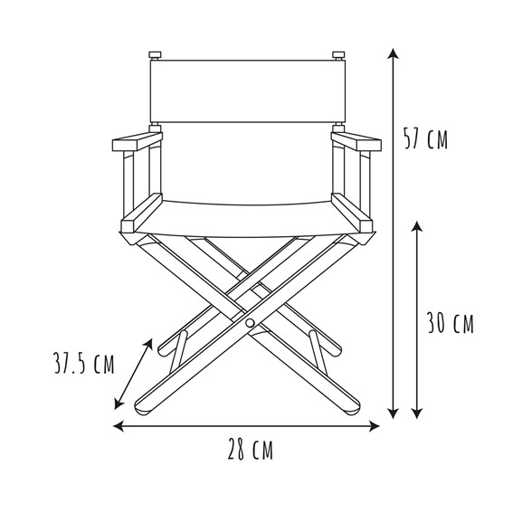 Krzesło Dziecięce Reżyserskie Składane Szary