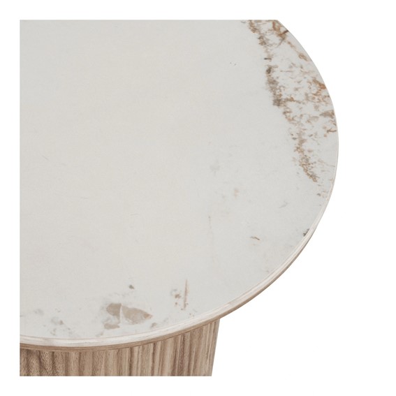 Stolik Kawowy ATHENS fi45 Brązowy/Biały