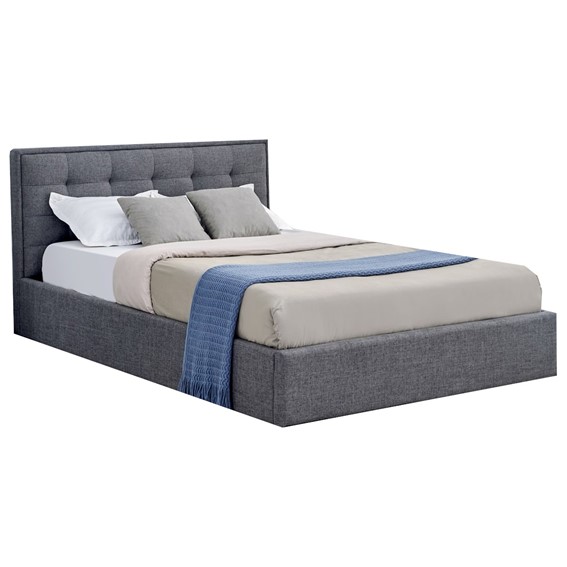 Łóżko PADVA z Pojemnikiem 140x200 cm Popielaty