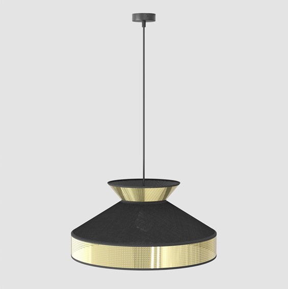 Lampa Wisząca SIESTA 1 Czarny/Złoty