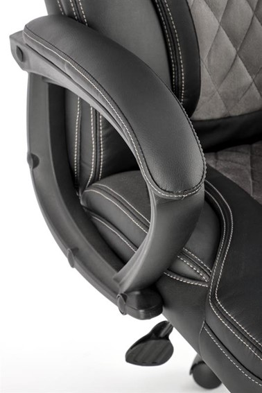 Fotel Gabinetowy GANDALF Czarny/Popiel