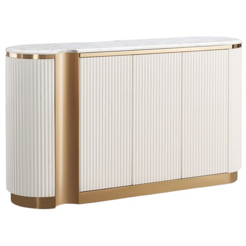 Komoda STILIG ST917F Ecru/Złoty