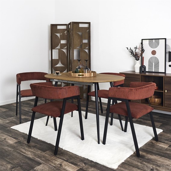 Krzesło SCOTT Teracotta/Czarny