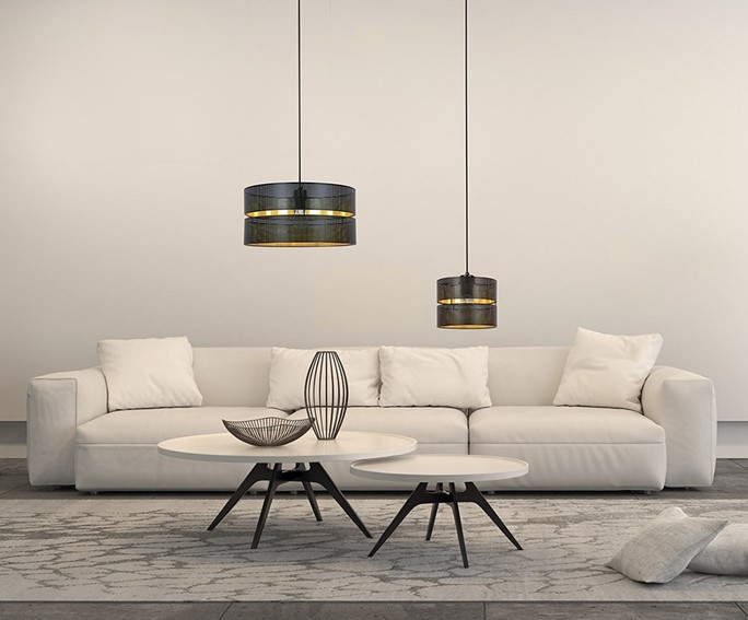 Lampa Wisząca ZIMBO K-5221 Czarny/Złoty