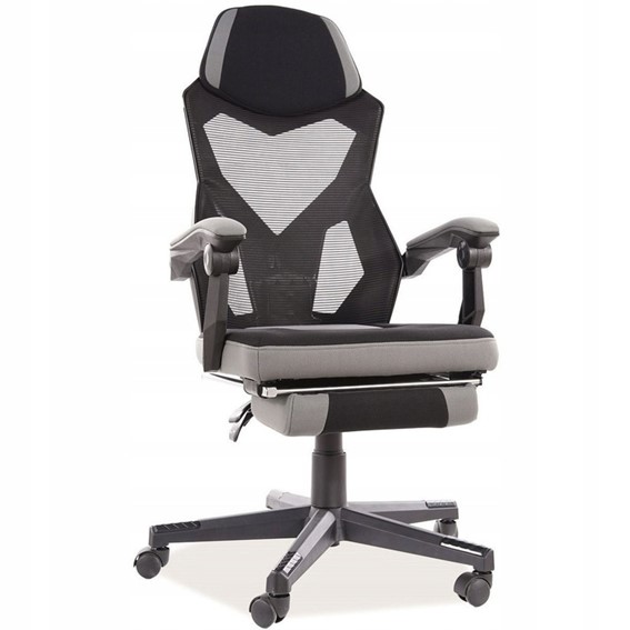 Fotel Gamingowy Obrotowy Q-939 Czarny/Szary