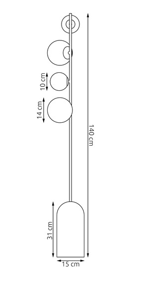 Lampa Podłogowa ETNO LP4 Pomarańczowy