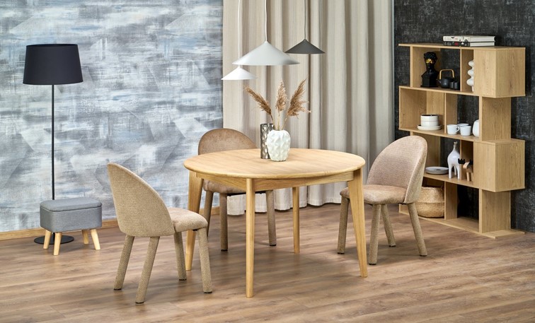 Stół Rozkładany MAGNUS (120-200)x200 Dąb Naturalny