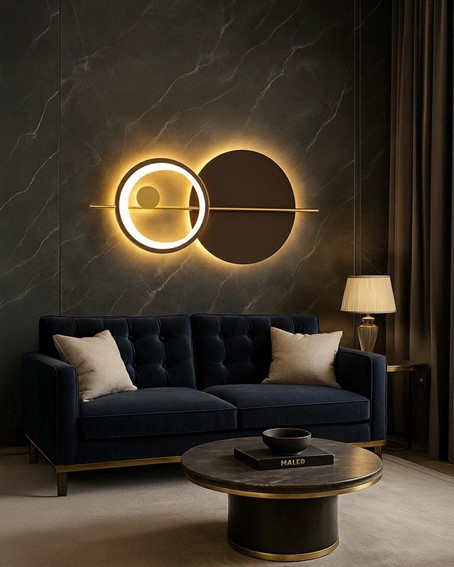 Lampa Ścienna MOONS Złoty