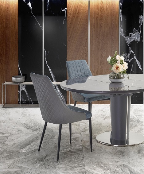 Stół Rozkładany Ricardo 120x120 Ciemny Popiel