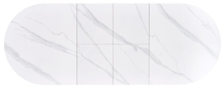 Stół Rozkładany SIRIUS (160-240)x90 Biały Marmur/Naturalny