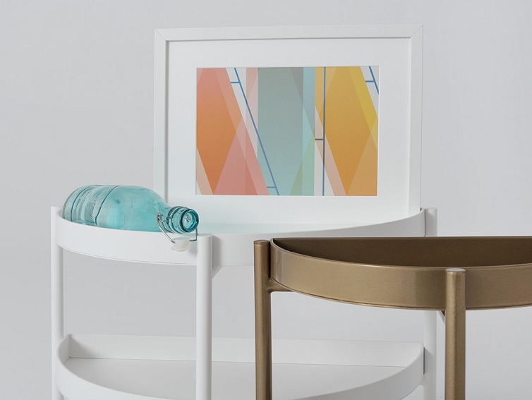 Stolik Kawowy HANNA METAL 40-2F Brązowy