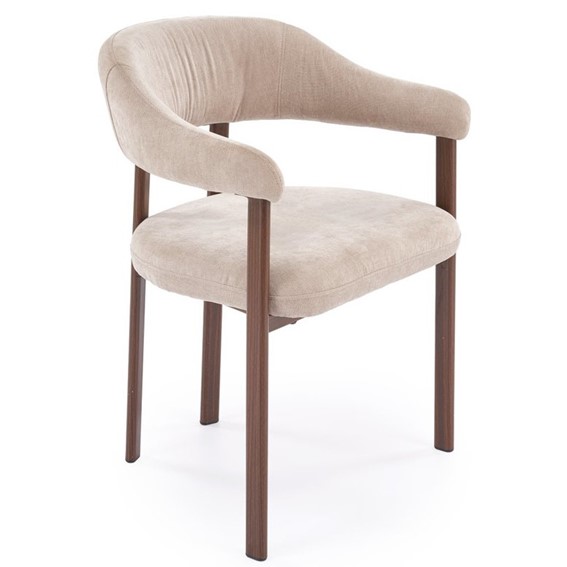 Krzesło K616 Beżowy/Orzechowy