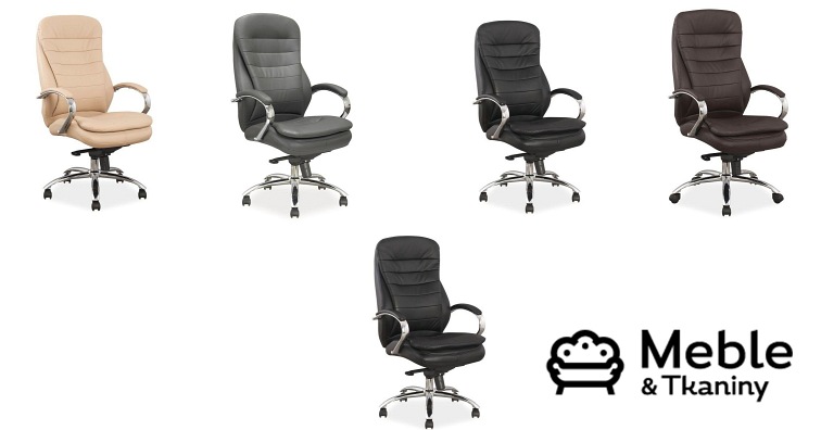 Fotel Obrotowy Q-154 Czarny Ekoskóra