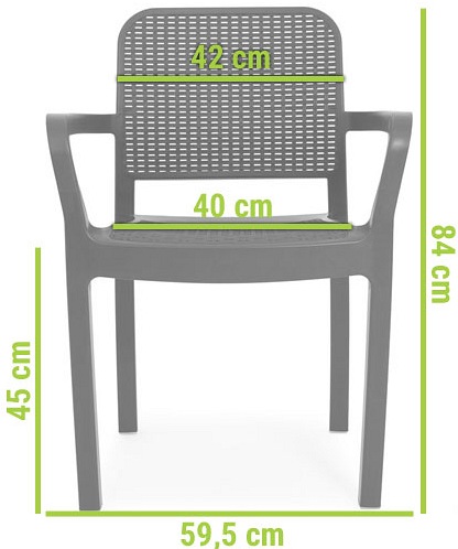 Krzesło Ogrodowe SAMANNA Grafit