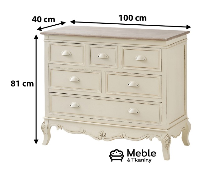 Komoda RIMINI 024 40x110x81 Kremowy