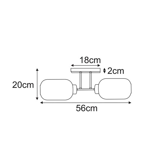 Lampa Sufitowa SILVA K-5753 Grafitowy/Czarny