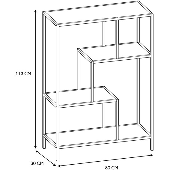 Regał EDISON Czarny M