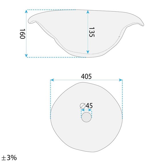 Umywalka Nablatowa HM-34B Beżowy