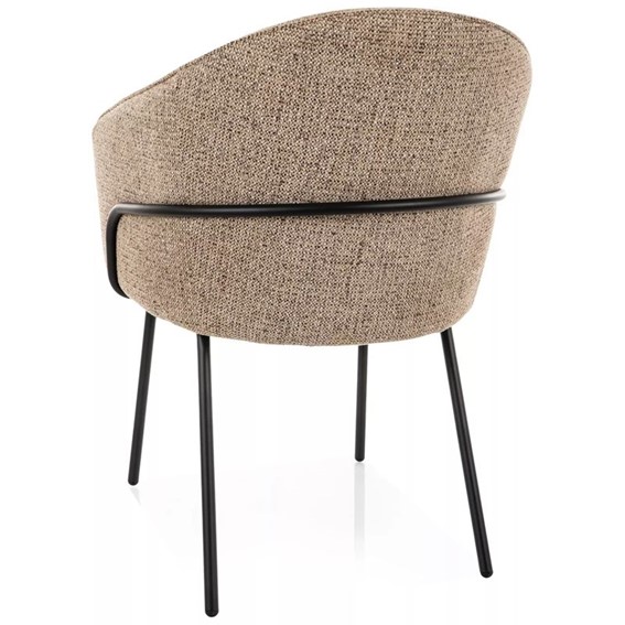 Krzesło NAO Noelle Ciemny Beż/Czarny Mat
