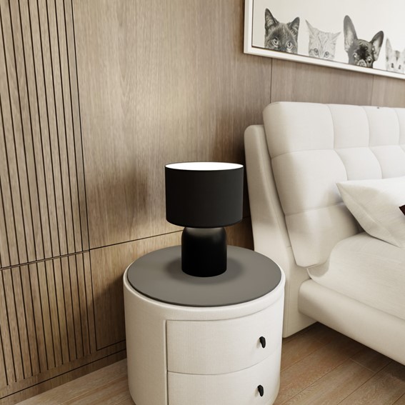 Lampa Biurkowa ASPEN LN1 Czarny/Biały