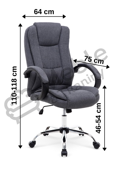 Fotel Gabinetowy RELAX 2 Ciemny Popielaty