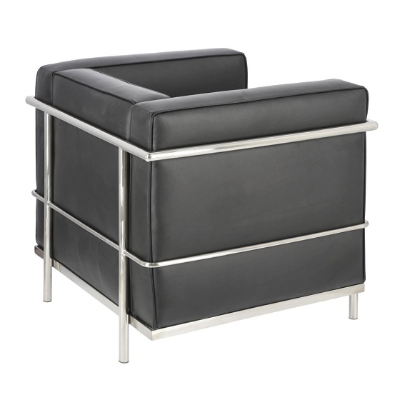 Fotel Kubik 68x75x67 Czarna Skóra