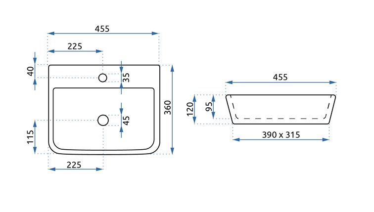 Umywalka Nablatowa REMI Biały