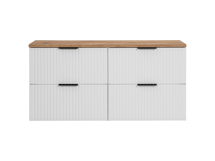 Zestaw ADW B 120cm (2x Szafka + Blat) Biały/Dąb